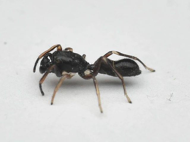 Leptorchestes berolinensis - fekete hangyautánzópók